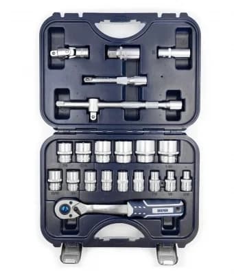 Caja De Tubos Encastre 1/2 Hexagonales Bremen En Pulgadas 22 Piezas