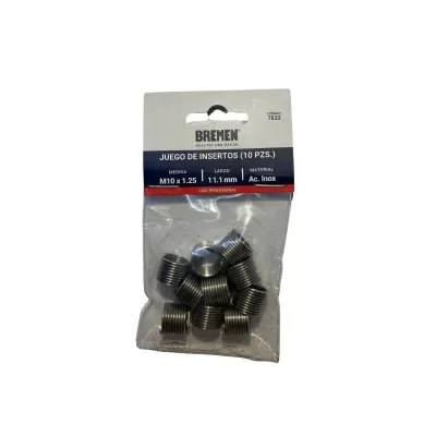 Juego De Insertos M10 X 1.25 Mm (10 Unidades)