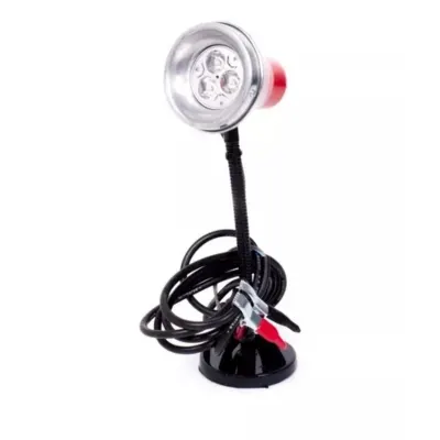 Lampara Led Con Base Imantada Y Cocodrilos 12v Pixar